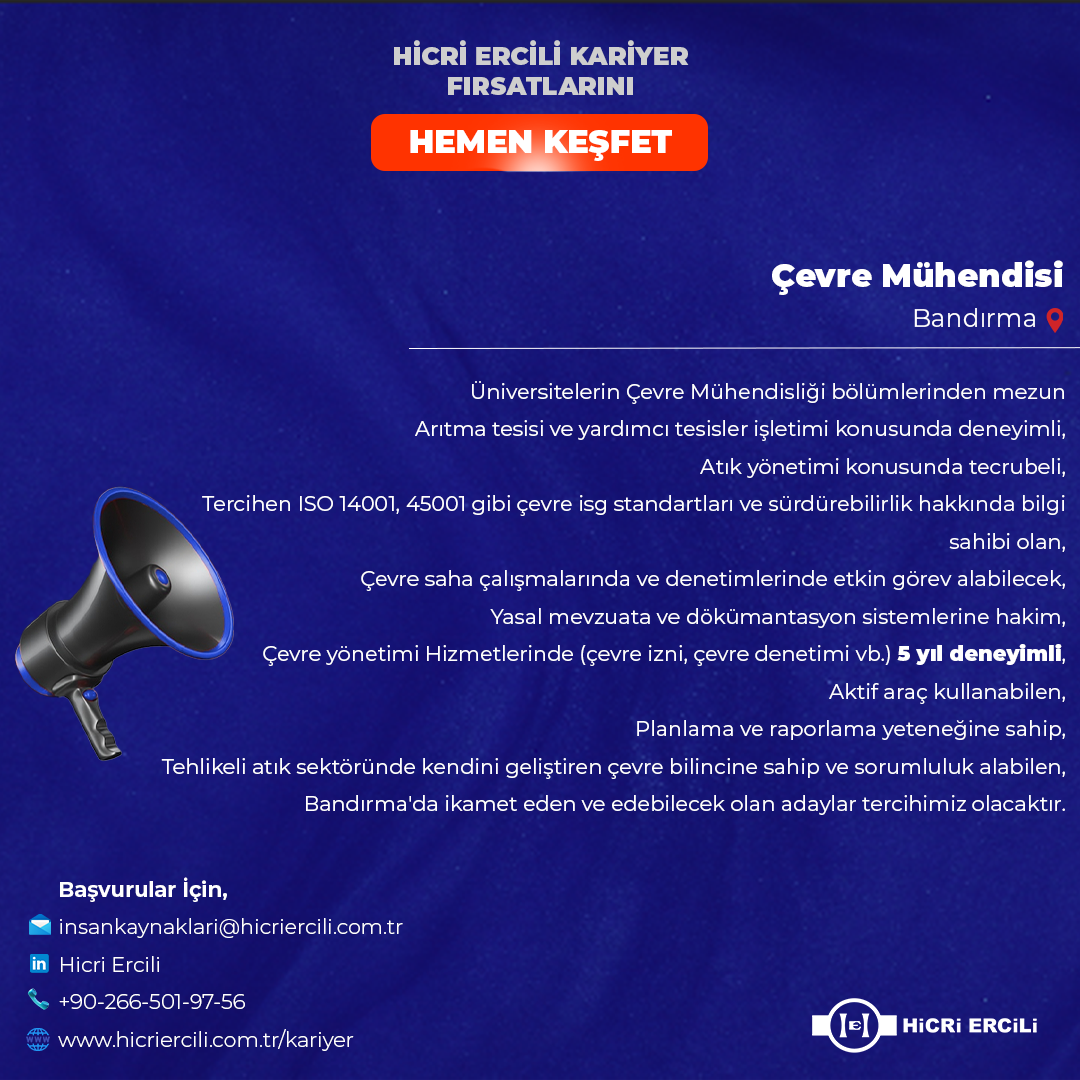 Kıdemli Çevre Mühendisi